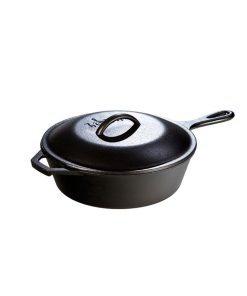 Cast Iron Covered Deep Skillet